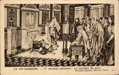 CPA La Vie Romaine Mariage Patricien Le Sacrifice Du Porc 