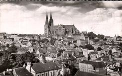 CPA Chartres View On the Cathedral
