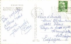 CPA Chartres View On the Cathedral