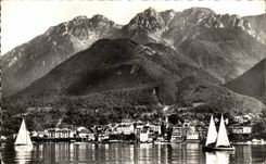 CPA Saint Gingolph the Lake Leman the City and Mountains of Chablais