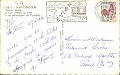 CPA Saint Gingolph the Lake Leman the City and Mountains of Chablais