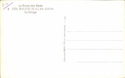 CPA the Road of the Alps Collar Of Ales the Refuge