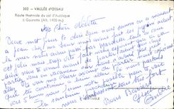 CPA Vallee of ossau thermal Route of the collar of Aubisque has Gourette