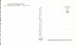CPA Le Littoral Mediterraneen Hyeres Les Palmiers Vue Generale