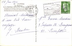 CPSM Lourdes the Basilica and the Underground Basilica St Ple