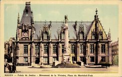 CPA Rouen Law courts Monument of the Victoire Places of the Foch Marshal