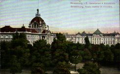 CPA Strassburg Imperial palace and Ministere