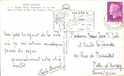 El corral Echappee florecido el jardin azul de CPSM en el mar en el contenido la bahia de los angeles tiene Niza