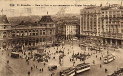 CPA Brussels Parks North and panoramic sight on the church Sainte Marie