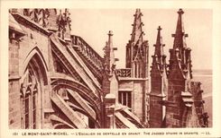 CPA Mont Saint Michel the Granite Lace staircase