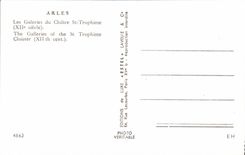 CPA Arles Galleries of the Cloister St Trophime