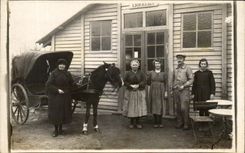 Real photo Coach Peasant Horse Folklore