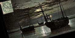 CPA Berck Plage Rising of the moon has low tide Boats