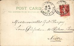 Postcard for Castle Chinon Paupey 1912