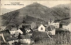 CPA Seen Of thann With Ruins of the Castle D' Engelsburg