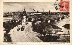 CPA Strasbourg Bridges Of the Rhine And Kehi