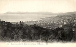 CPA Panorama Taken of California on Cannes and Esterel
