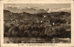 CPA Pau LA Chaine Des Pyrenees Vue Du Boulevard
