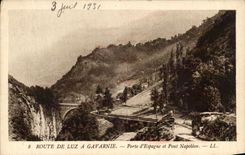 CPA Route De Luz has Gavarnie Porte of Spain and Pont Napoleon