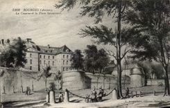 CPA Bourges los cuarteles y el lugar Seraucourt Militaria
