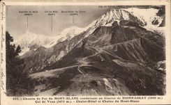 CPA railroad Of Mont Blanc Leading To the Glacier De Bionnassay Collar De Voza Country cottage Hotel And Chain Of Mont Blanc