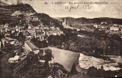 CPA Lourdes View Taken Castle