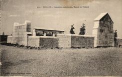CPA Souain American Cemetery Road De Tabure Militaria