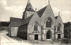 CPA Criel Beach the Church