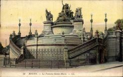 CPA Rouen the Fountain Sainte Marie