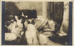 CPA Fantaisie salon 1903 Etcheverry Vertige Femme 