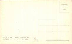 CPA Fantaisie Femme Venere Detta Del Cagnolino Tiziano Firenze