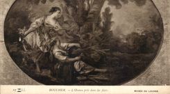 CPA Boucher L'Oiseau Pris Dans Les Filets Musee Du Louvre Paris 