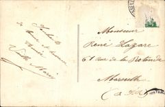 Feliz Ano Nuevo de las ovejas del nino de la fantasia de CPA