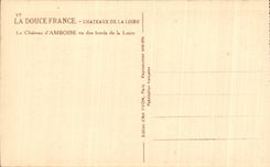 CPA Francia suave Loire ch4ateau el castillo de Amboise visto de los bordes del Loire