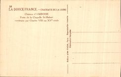 CPA Francia suave Loire ch4ateau el castillo de la puerta de Amboise del St Huberto de la camara acorazada