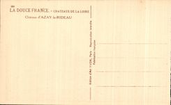 Castillo suave de CPA Francia Loire ch4ateau de Azay la cortina