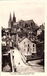 CPA Chartres the Cathedral Seen Of the Street Of the Borough