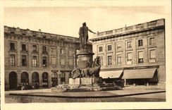 CPA the Reappearing City Rheims Places Royal and Statue of Louis XV