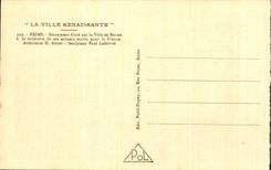 CPA the Reappearing City Rheims Moument raised by the Town of Rheims