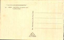 CPA the Reappearing City Rheims View In the foreground Jardia Colbera