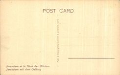 CPA Jerusalem And the Mount of Olives