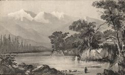 CPA Paysage pres des montagnes