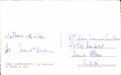 CPA Saint Brieuc the Cathedral and the Town hall