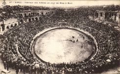 CPA Nimes Interieur Of Arena One Day Of Setting Died Bullfight
