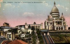 CPA Paris Vue Sur Le Sacre coeur De Montmartre