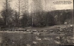 CPA the Alps Mancelles St Leonard of Wood the Chain of the New Mill