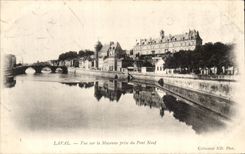 CPA Laval visto en Mayenne tomada del nuevo puente