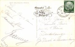 CPA Nationaldenkmal mit Blick auf Rudesheim