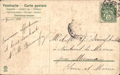 CPA Notre Ame S'Attend a l'Eternel il est notre aide fantaisie Fleurs 