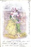 CPA Fantaisie Femme Fleur de pecher 